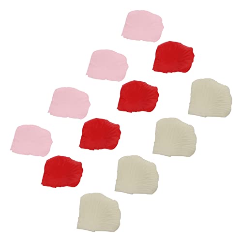 HEALLILY 21 Paquetes Pétalos de Rosa Pétalos de Flor Artificial Separados Plásticos Simulados Pétalos de Rosa Simulados Props para La Fiesta de Cumpleaños de Boda ( Rojo Rosa )