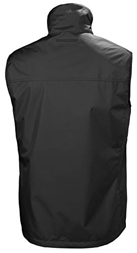 Helly Hansen Crew Vest Chaleco Marino con Forro Polar Interior para Hombres, Impermeable y diseñado para Cualquier Actividad Casual o Deportiva, Negro, L