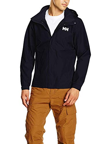 Helly Hansen Dubliner Jacket Chaqueta Chubasquero para Hombre de Uso Diario y para Actividades marítimas con la tecnología Helly Tech, Azul (Marino), M