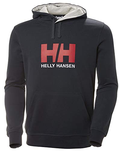 Helly Hansen Logo Hoodie HH Sudadera con Capucha, Azul Marino, XL para Hombre
