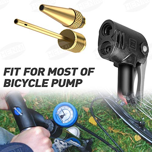 HENMI 12Pcs Bicicleta válvula adaptador,Cobre puro Sin Fugas de Aire，Bicicleta bomba adaptador accesorios，Adecuado SV DV AV