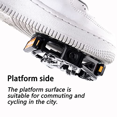 Hepingjiangenbo - Pedales de bicicleta de montaña con tacos compatibles con estructura SPD