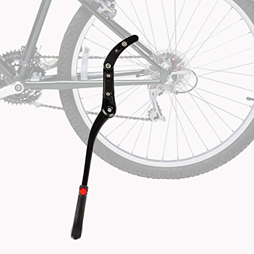 Herefun Pata de Cabra para Bicicleta, Caballete Lateral Ajustable con Pie de Goma Antideslizante, Universal Aluminio Caballetes para Bicicletas para 24"- 29" MTB, Bicicleta de Carretera (A)