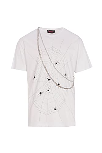 HERESSY Camiseta Blanca con Cadenas Reales (S/M)