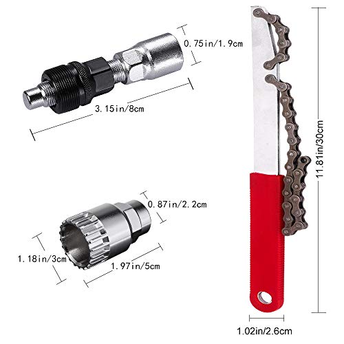 Herramienta de Extracción de Cassette de Bicicleta, Llave de Cadena para Bicicleta, Látigo de Cadena, Extractor de Bielas, Extractor de Ejes de Pedalier, Cortador de Cadena, Remover de Rueda Libre