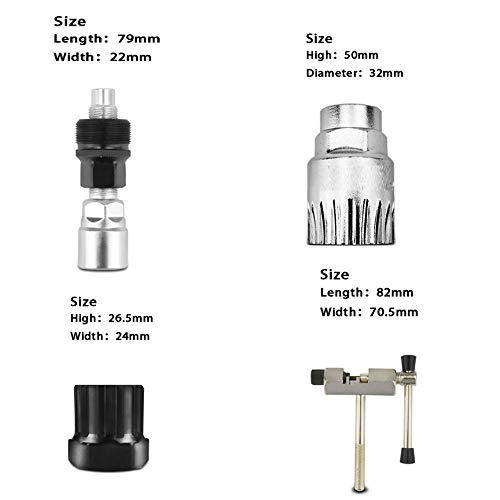 Herramienta de reparación de bicicletas multifunción profesional, Incluyen Extractor de Manivela de Bicicleta Interruptor de Cadena de Bicicleta Herramienta de Extracción de Pedalier de Bicicleta