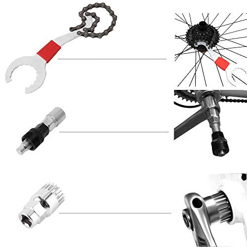 Herramientas para Bicicletas: Extractor de bielas, Llave de piñón de Bicicleta, Extractor de manivela de Bicicleta, Extractor de Soporte Inferior, Extractor de Cassette Herramienta de Soporte Inferior