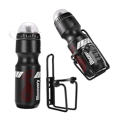 Hervidores de Bicicleta Ciclismo, Botella de Agua para Deportes al Aire Libre con Soporte para Botella y Kit de Bicicleta con Tornillos para Ejercicio, Viajes, Gimnasio, Camping, Senderismo