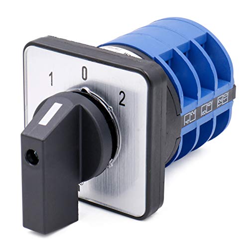 Heschen - Conmutador selector rotativo de levas universal LW28-32/D303.3 660 V 32 A, 3 posiciones, 3 fases, 12 terminales, CE