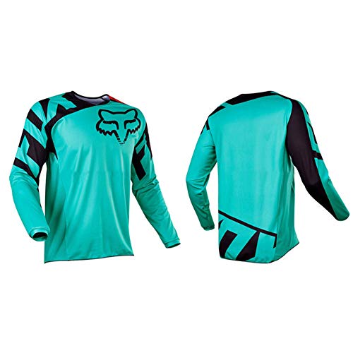 HFJLL Traje de Descenso al Aire Libre - Mountain Bike Motocross Jersey Camiseta de Manga Larga,No.4,L