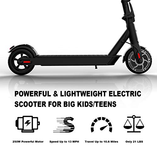 Hiboy Patinete Eléctrico S2 Lite - Neumáticos sólidos de 6.5" - hasta 16 KM de largo alcance y 21 KM/H scooter portátil plegable para niños adultos con doble Sistema de frenado