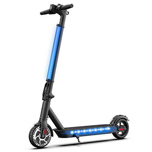 Hiboy Patinete Eléctrico S2 Lite - Neumáticos sólidos de 6.5" - hasta 16 KM de largo alcance y 21 KM/H scooter portátil plegable para niños adultos con doble Sistema de frenado