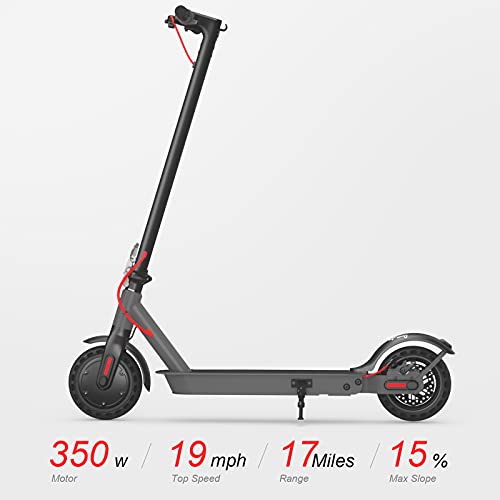 Hiboy Patinete Eléctrico S2 - Neumáticos sólidos de 8.5" - hasta 25 KM de Largo Alcance y 25 KM/H Scooter portátil Plegable para Adultos con Doble Sistema de frenado y aplicación