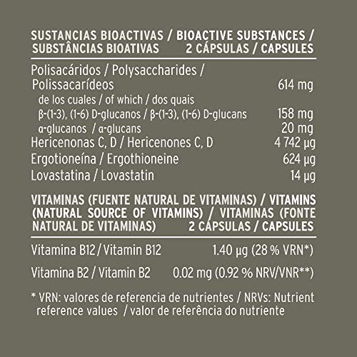 Hifas da Terra Mico Leo Melena de León HdT, Suplemento de Hierbas - 70 Cápsulas