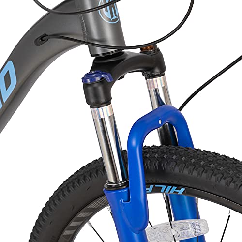 Hiland Bicicleta de montaña de 27,5 Pulgadas con Marco de Aluminio, Cambio de Marchas de 27 Marchas, Freno de Disco Lock-out, Horquilla de suspensión, Color Gris…