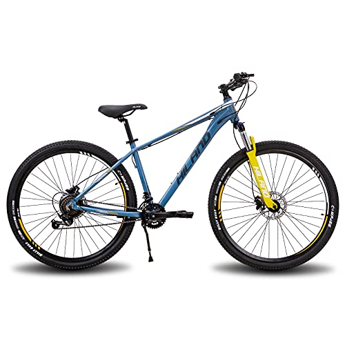 Hiland Bicicleta de montaña de Aluminio de 29 Pulgadas, 16 velocidades con desviador Shimano Lock-out, Horquilla de suspensión, Freno de Disco hidráulico, Marco de 431mm y 482mm…