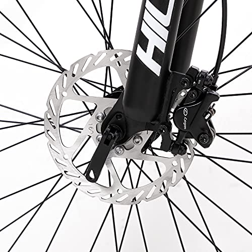 Hiland Bicicleta de montaña de Aluminio de 29 Pulgadas, 16 velocidades con desviador Shimano Lock-out, Horquilla de suspensión, Freno de Disco hidráulico, Marco de 431mm y 482mm…