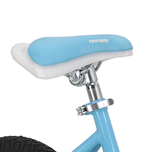 Hiland Bicicleta infantil para niños y niñas a partir de 3, 4, 5, 6 años, Space Shuttle bicicleta de 14 pulgadas, ruedas de apoyo, color lila, rosa y azul