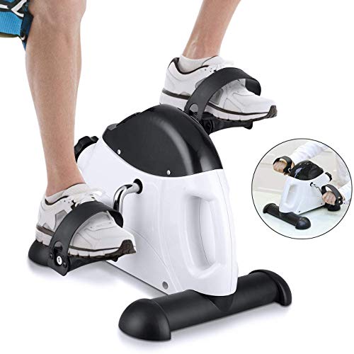 Himaly Mini Bicicleta Estática con Pantalla LCD para Entrenamiento de Brazos y Piernas Minibicicleta Ajustable para Hacer Ejercicio en Casa para Mujer y Hombre, pedales estaticos