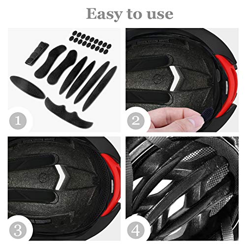 Himetsuya Magic Stick Almohadillas de Espuma para Casco 2 Juegos Forro anticolisión Protección de Esponja de Viscosa Cascos universales Almohadillas de Repuesto para Bicicleta Motocicleta eléctrica