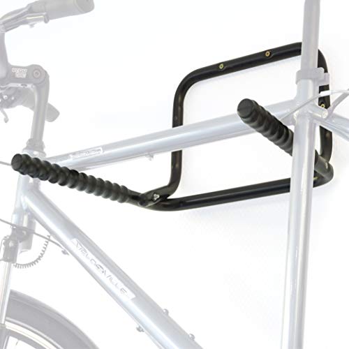 Hinrichs Soporte Bicicletas Pared 2 Bicis (máx. 55 kg) - Colgar Bici Pared Horizontal - Soporte Bici Plegable Incluye un Limpiador para la Cadena de la Bicicleta