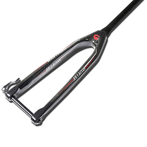 HIOD Fibra de Carbon Horquillas de Bicicleta Bici de Montaña Eje de Barril Freno de Disco Horquilla de Bicicleta Tubo Cónico Horquilla,Red,26