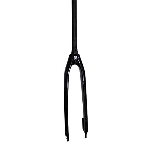 HIOD Horquillas de Bicicleta Horquilla de Fibra de Carbono Tubo Cónico de Bici de Montaña Horquilla Rígida Negro,26