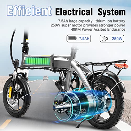 HITWAY Bicicleta eléctrica E Bike Bicicletas urbanas Bicicleta Plegable Bicicleta Fabricada en Aluminio de aviación, batería de 7.5Ah, Motor de 250 W, Alcance hasta 45 km BK3-HW