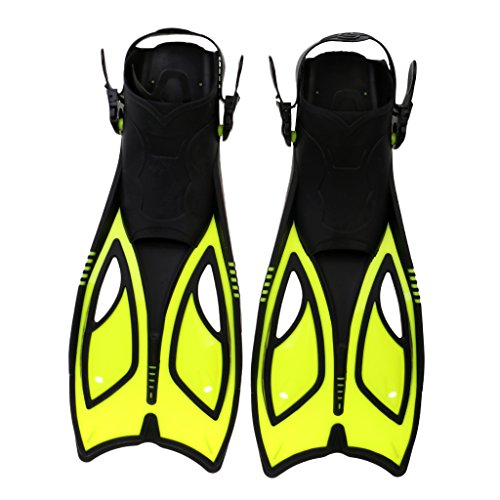 HIXISTO NatacióN Aletas，Aletas De Entrenamiento Equipo de Snorkel de Buceo Profesional Aletas de natación Aletas Ajustable Equipo de Buceo Deportivo Submarino (Color : Medium Black)