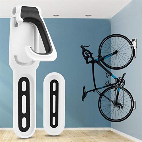 hj 2 Piezas Gancho de Bicicleta de Pared, Soporte de Pared Plegable Vertical para Bicicleta, Bicicletas Soportes de Pared, Estante de Exhibición para Colgar Bicicletas para Uso En Talleres Y Garajes