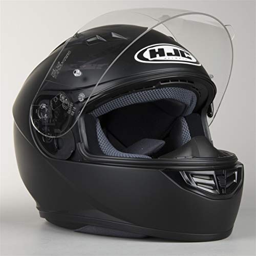 HJC 10107007 Casco de Moto, Semi Flat Negro, Talla S