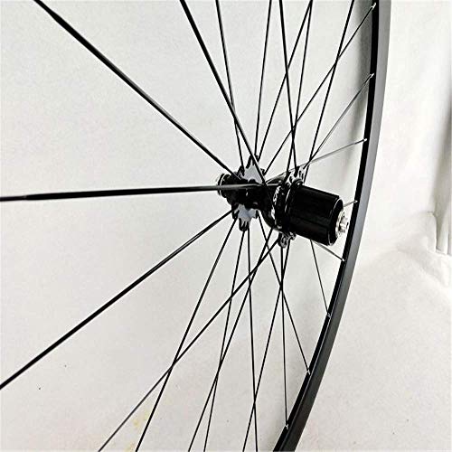 HJRD Bicicletas de Carretera 700C 40MM Juego de Ruedas de Bicicleta Ruedas de aleación Ultraligera de Doble Pared V Freno de liberación rápida Disco de rodamiento Palin 7 8 9 10 11/12 Velocidad