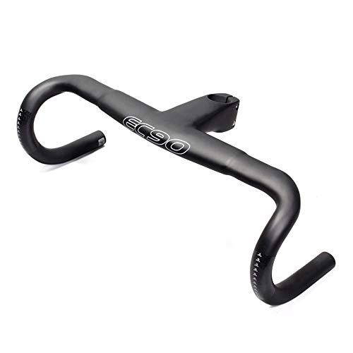 HKYMBM Manillar Carbono Carretera, Fibra De Carbono Total Bici del Camino De La Potencia del Manillar 28,6 MM Ultraligero Manillar Integrado Longitud 90 Y 120 MM Anchura 400 para Los 440MM,440 * 90mm