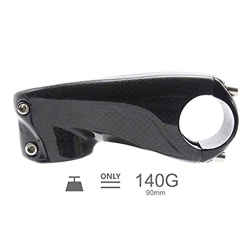 HKYMBM Potencia Bicicleta, -10 Madre Grado 31,8 mm Fibra de Carbono Ligera Completa de Bicicletas, para la mayoría de Bicicletas, Bicicleta de Carretera, MTB, BMX, Ciclismo,Negro,80mm