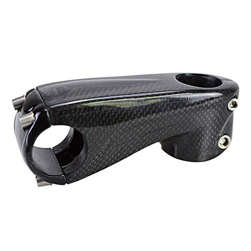 HKYMBM Potencia Bicicleta, -10 Madre Grado 31,8 mm Fibra de Carbono Ligera Completa de Bicicletas, para la mayoría de Bicicletas, Bicicleta de Carretera, MTB, BMX, Ciclismo,Negro,80mm