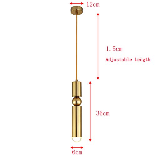 Hobaca E27 LED Oro Moderno Acrílico nórdico Lámpara colgante Comedor Luces colgantes Techo Soporte ajustable Foco para la isla de la cocina Iluminación