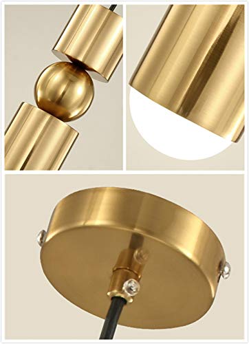 Hobaca E27 LED Oro Moderno Acrílico nórdico Lámpara colgante Comedor Luces colgantes Techo Soporte ajustable Foco para la isla de la cocina Iluminación