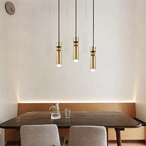 Hobaca E27 LED Oro Moderno Acrílico nórdico Lámpara colgante Comedor Luces colgantes Techo Soporte ajustable Foco para la isla de la cocina Iluminación