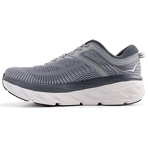 Hoka One One Hombre Bondi 7 Textile Synthetic Wild Dove Dark Shadow Entrenadores 44 2/3 EU