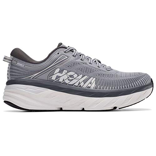 Hoka One One Hombre Bondi 7 Textile Synthetic Wild Dove Dark Shadow Entrenadores 44 2/3 EU