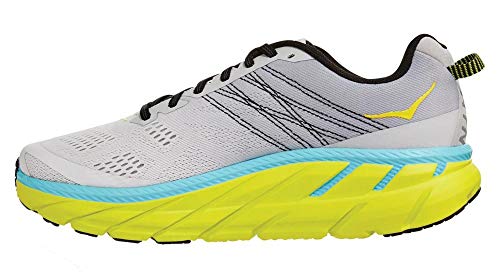 HOKA ONE One UNE Zapatillas de Correr para Hombre Clifton 6, Gris (Nube Lunar/Numbus), 46