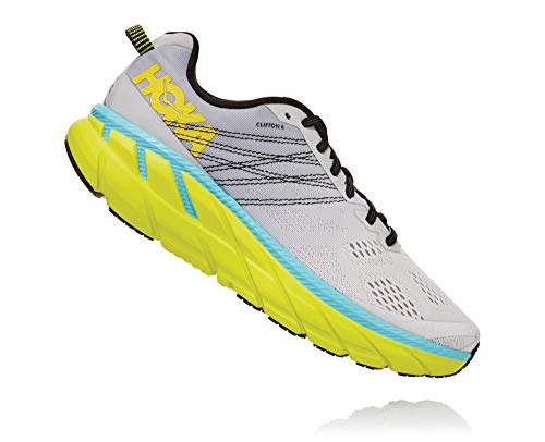 HOKA ONE One UNE Zapatillas de Correr para Hombre Clifton 6, Gris (Nube Lunar/Numbus), 46