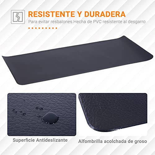 HOMCOM Esterilla para Aparatos de Entrenamiento Alfombra de Fitness Bicicleta Elíptica Cinta de Correr Gimnasio Protectora de Suelo 4mm