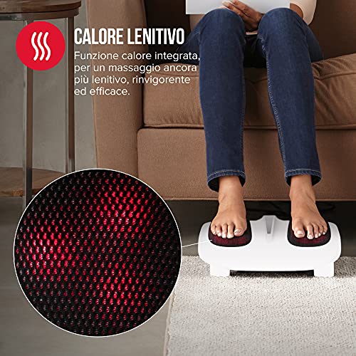 HoMedics Deluxe Shiatsu Masajeador Eléctrico para Pies con Calor – 6 Nodos Giratorios, 18 Cabezales de Masaje Plantar, Suaviza los Músculos y la Circulación, Tratamiento para Aliviar el Dolor