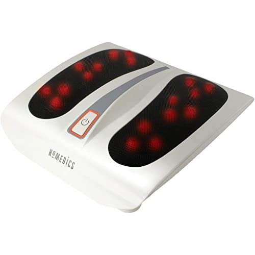 HoMedics Deluxe Shiatsu Masajeador Eléctrico para Pies con Calor – 6 Nodos Giratorios, 18 Cabezales de Masaje Plantar, Suaviza los Músculos y la Circulación, Tratamiento para Aliviar el Dolor