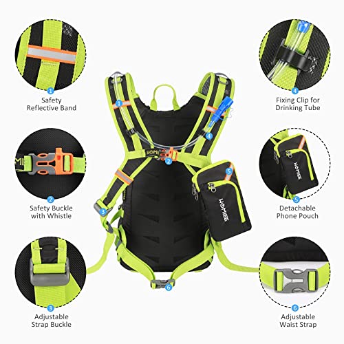 HOMIEE Mochila de Ciclismo Impermeable, Mochila para bicicleta con Cubierta de Lluvia,Unisexo Respirable Ultraligero para Excursionismo Ciclismo Alpinismo Senderismo Camping al Aire Libre(verde)