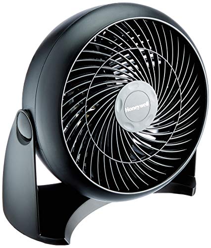 Honeywell HT900E4 - Ventilador Turbo Potente para Mesa y Suelo, Regulable en 3 Velocidades, Tamaño Compacto, Color Negro