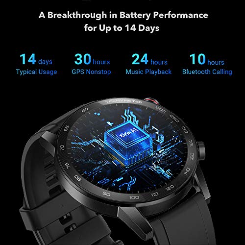 HONOR Smartwatch Magic Watch 2 (46 mm) Fitness Tracker Watch Hombre Mujer Smart Watch, 5 ATM Smart Watch Muñeca Monitor de Ritmo cardíaco Presión Smartband, GPS Llamada por Bluetooth, Negro Mate