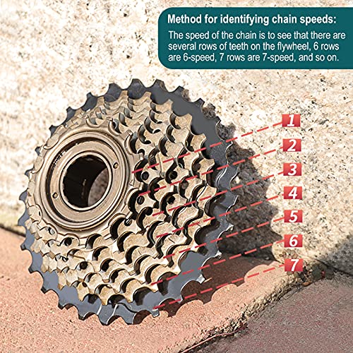 HONZUEN Cadena de Bicicleta 9 Velocidades con Eslabon Rapido, 116 Eslabones Duradera Universal BMX Cycle Bicycle Bike Chain, Cadena Bici para Bicicletas de Carretera o Montaña