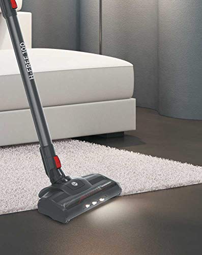 Hoover H-FREE 100 HOME HF122RH Aspiradora Escoba sin Cable y de Mano, sin Bolsa, 3 en 1: Escoba, de Mano y Vertical, Autonomía 40min, Posición parking, Ciclónico, Luces LED, 6500Pa